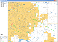 Broken Arrow Wall Map Basic Style 2026